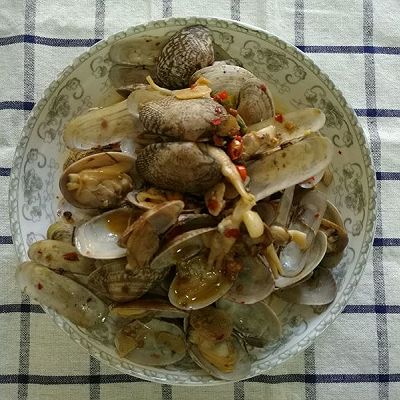 辣炒花甲蛏子
