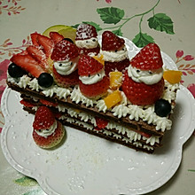 圣诞草莓雪人蛋糕