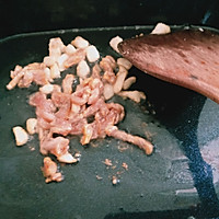 小白菜梗炒肉的做法图解4