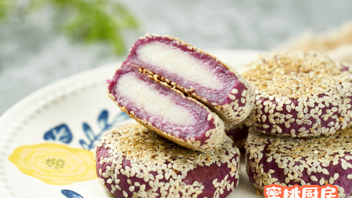 紫薯山药小圆饼