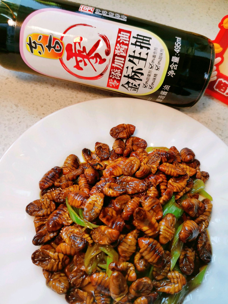 爆炒蚕蛹的做法