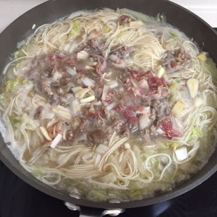 羊肉汆面的做法图解3