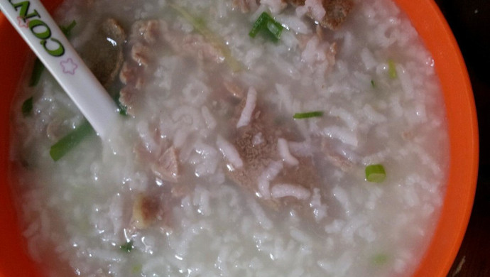 猪肝瘦肉粥