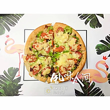 #节后清肠大作战#DIY 低脂培根蔬菜披萨