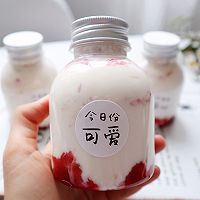 自制草莓酱草莓牛乳的做法图解12