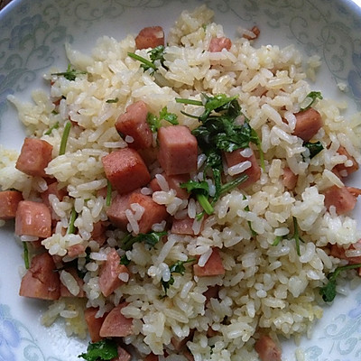 简易午餐肉炒饭