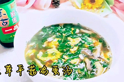 央草平菇鸡蛋汤