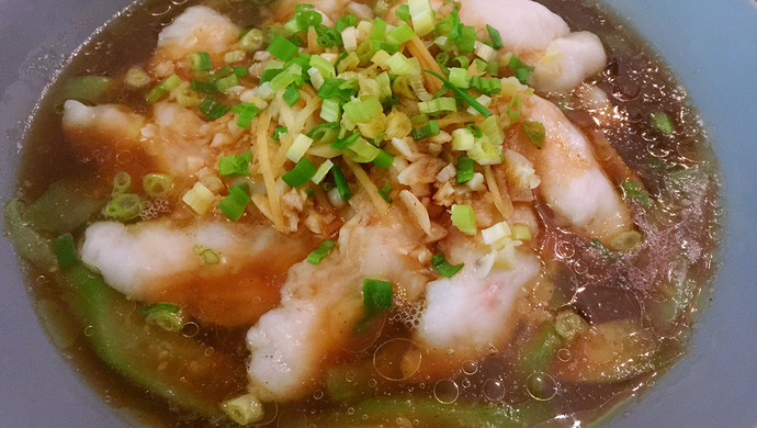 【八月家】丝瓜蒸龙利鱼
