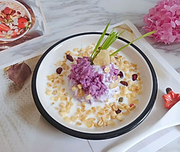 #夏日消暑，非它莫属#紫薯酸奶燕麦脆的做法