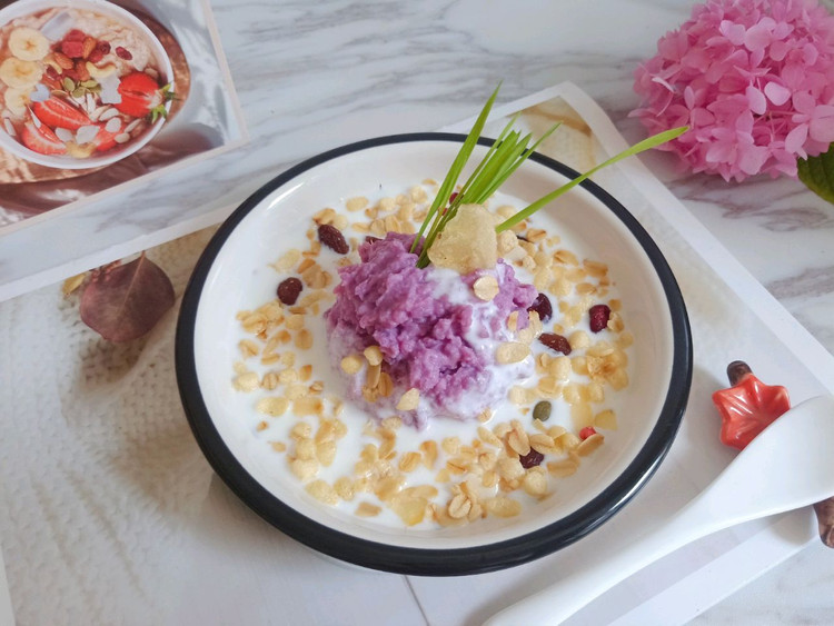 紫薯酸奶燕麦脆的做法