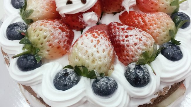 草莓蓝莓裸蛋糕的做法