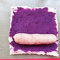 香肠紫薯吐司卷的做法图解9