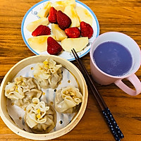 #换着花样吃早餐#烧卖➕紫薯豆浆的做法图解6