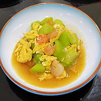 丰富餐桌味：丝瓜虾仁滑蛋，虾红瓜绿，鲜美无比～的做法图解8