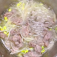 #夏至日，大口吃面#豆芽肉片汤的做法图解5