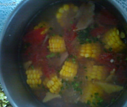 玉米番茄猪肝汤的做法