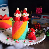 彩虹布丁蛋糕卷#安佳喜卷圣诞#的做法图解18