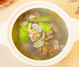 美容养颜的一款汤，丝瓜花蛤汤的做法