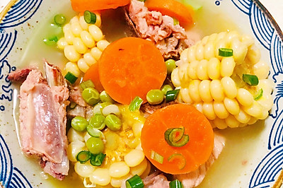 玉米豌豆排骨汤