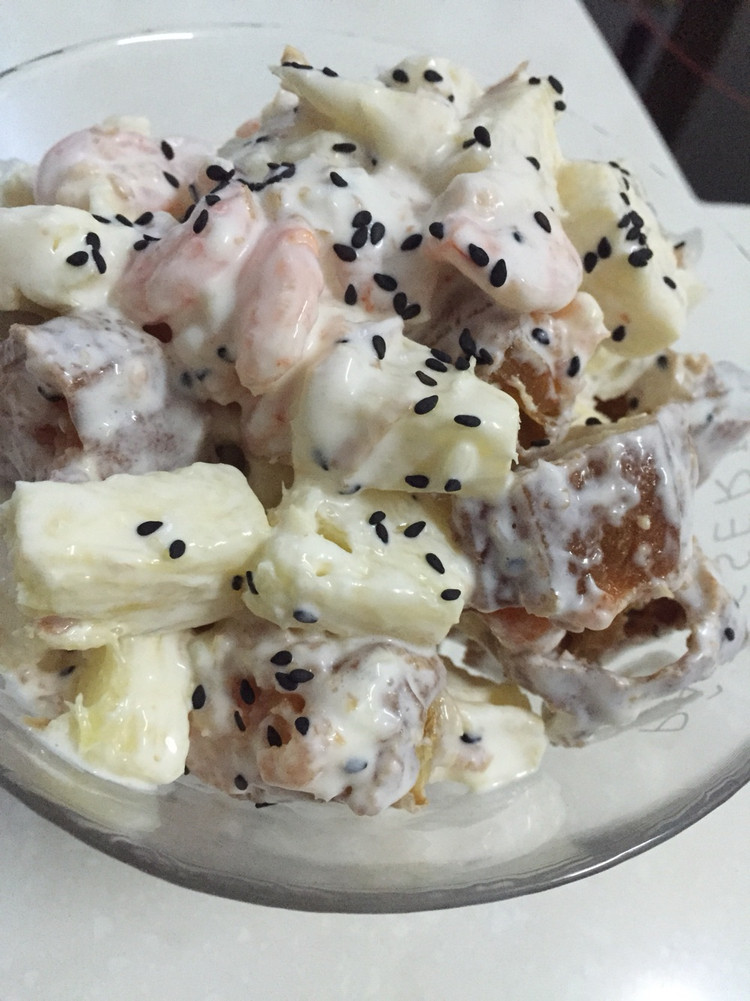 菠萝油条虾的做法