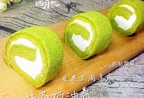 抹茶奶油蛋糕卷#豆果五周年#的做法