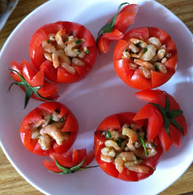西红柿炒虾仁的做法