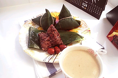 红枣红豆紫糯米粽