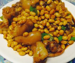 黄豆炖猪蹄(无油)的做法