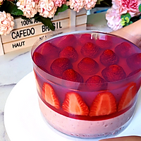 法式梦幻甜品，水晶草莓慕斯蛋糕，不用烤箱也不用打发的做法图解22