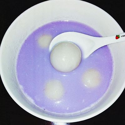 紫薯牛奶糖水汤丸