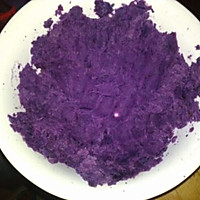 酒酿紫薯豆沙圆子的做法图解2