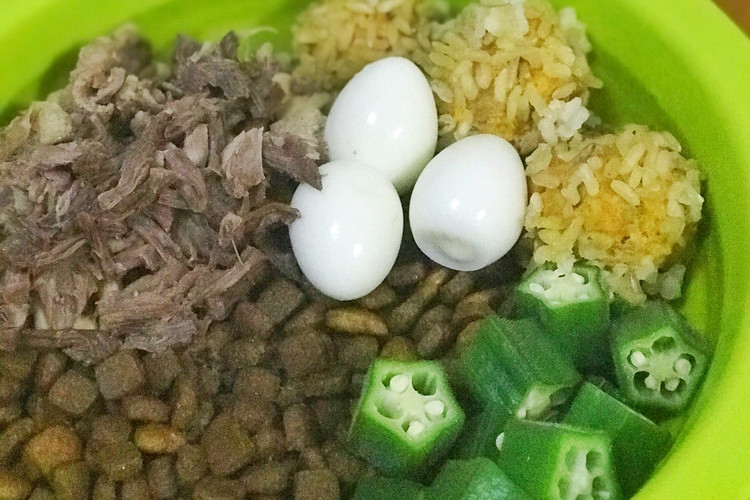 狗狗营养餐•猪肉珍珠丸的做法