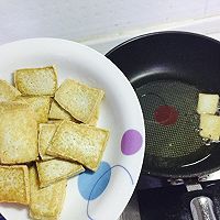 煎豆腐片炒肉的做法图解3