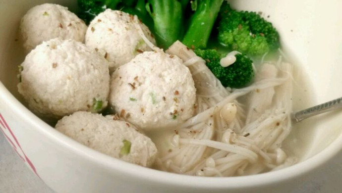 减脂鸡胸豆腐丸子汤