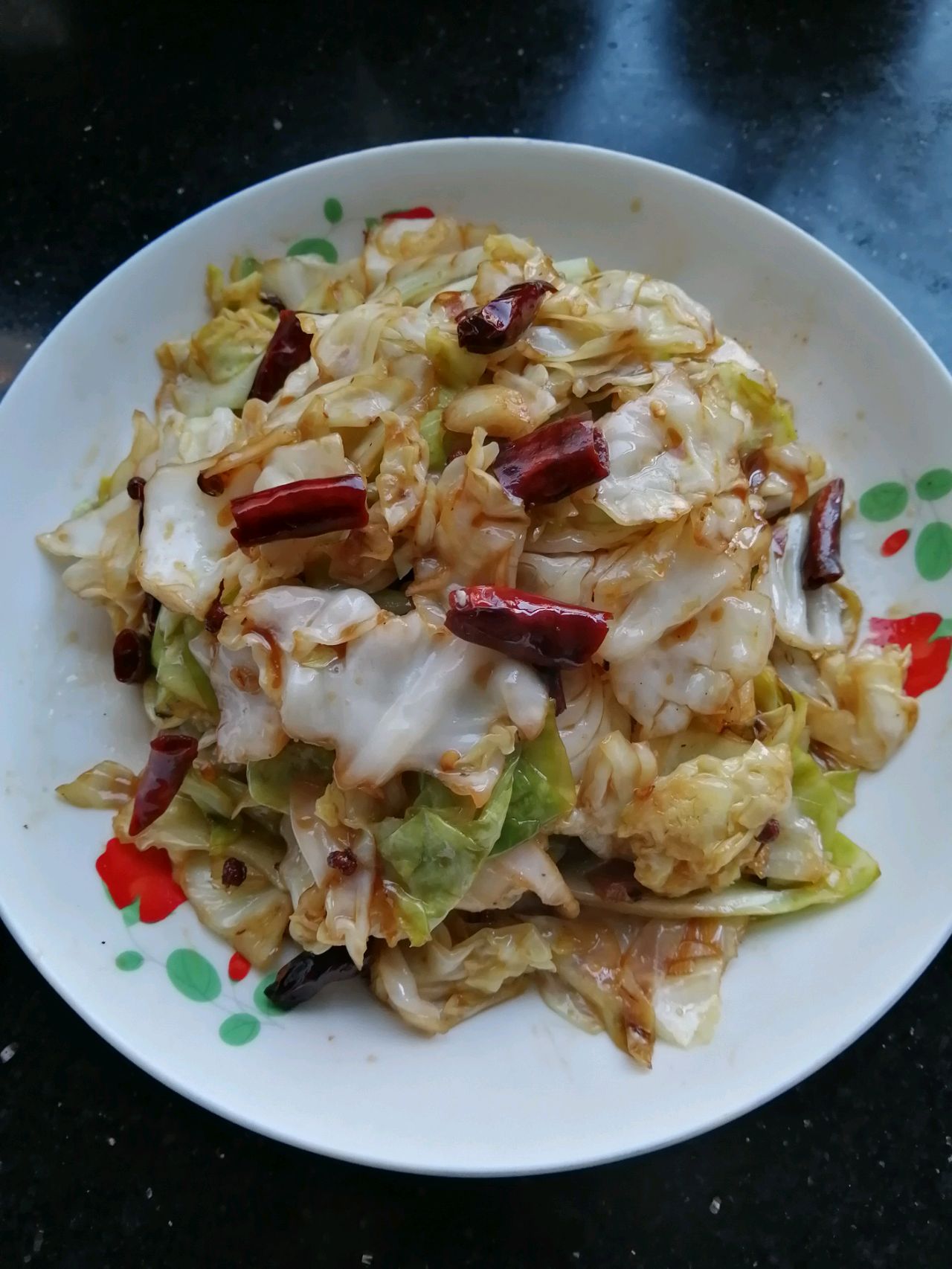 Shredded cabbage with rice