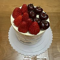 车厘子草莓双拼蛋糕的做法图解4