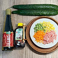 #万物皆可搭#低脂美味下饭菜：竹报平安，玉米胡萝卜豌豆炒肉末的做法图解2