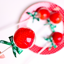 草莓果冻棒棒糖
