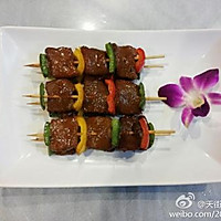 多彩黑椒牛肉串的做法图解5