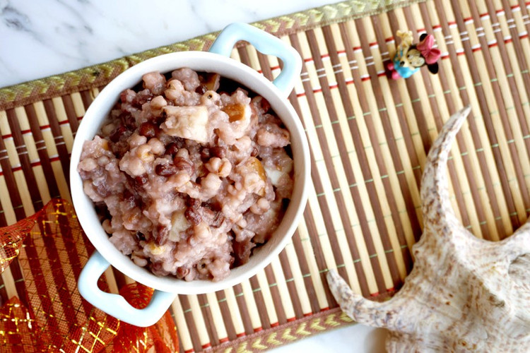 菱角红豆薏苡糯米饭的做法