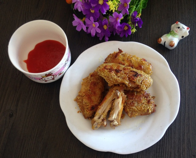 麦片烤鸡翅