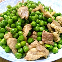 瘦肉炒豌豆的做法图解4