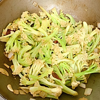 家常清炒青梗菜花的做法图解4