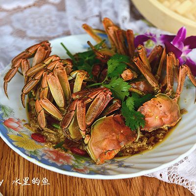 肉饼蒸大闸蟹