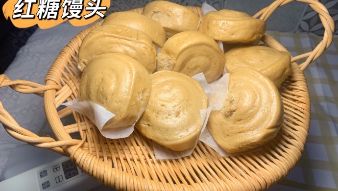 一次发酵蓬松暄软的红糖馒头