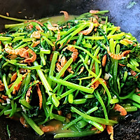 #刘畊宏女孩减脂饮食#蒜蓉茼蒿炒磷虾的做法图解8