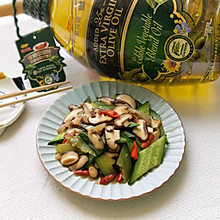 腊肉炒香菇青瓜