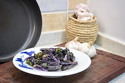 素炒紫油菜