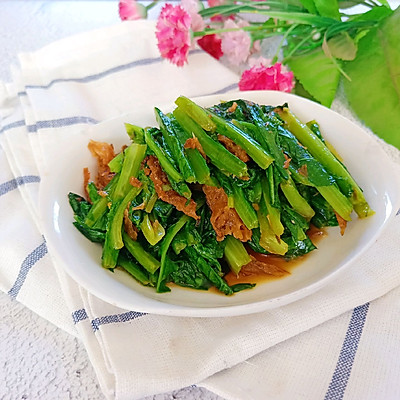 豆豉鲮鱼油麦菜。