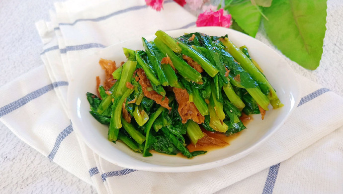 豆豉鲮鱼油麦菜。